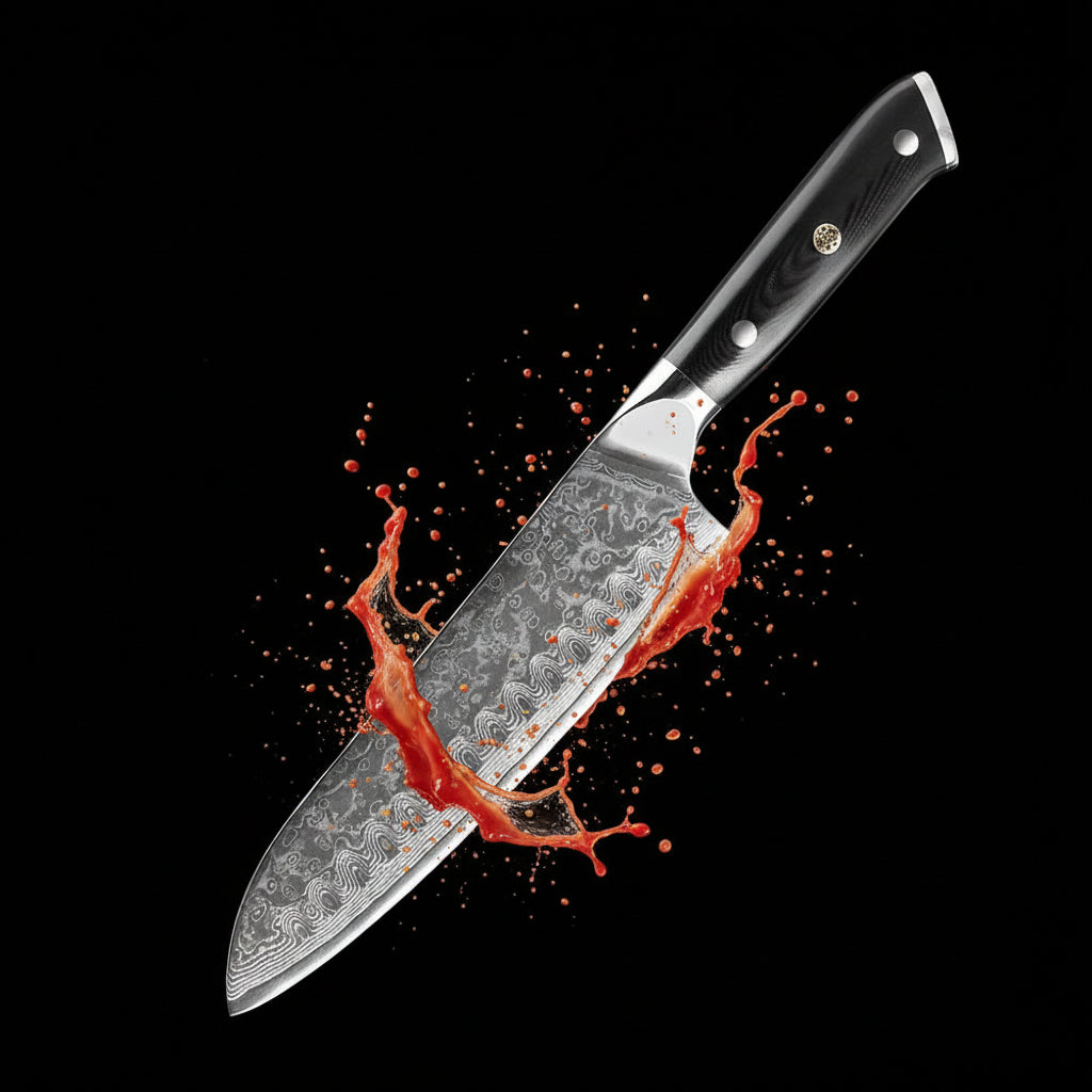 Bladewise Japanese 67 Layer Damascus Steel 7in Santoku Knife