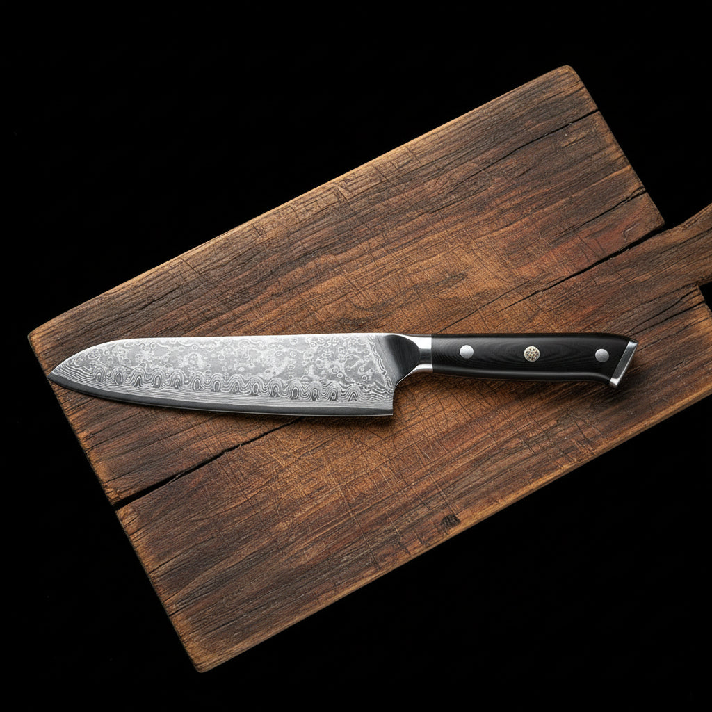 Bladewise Japanese 67 Layer Damascus Steel 7in Santoku Knife