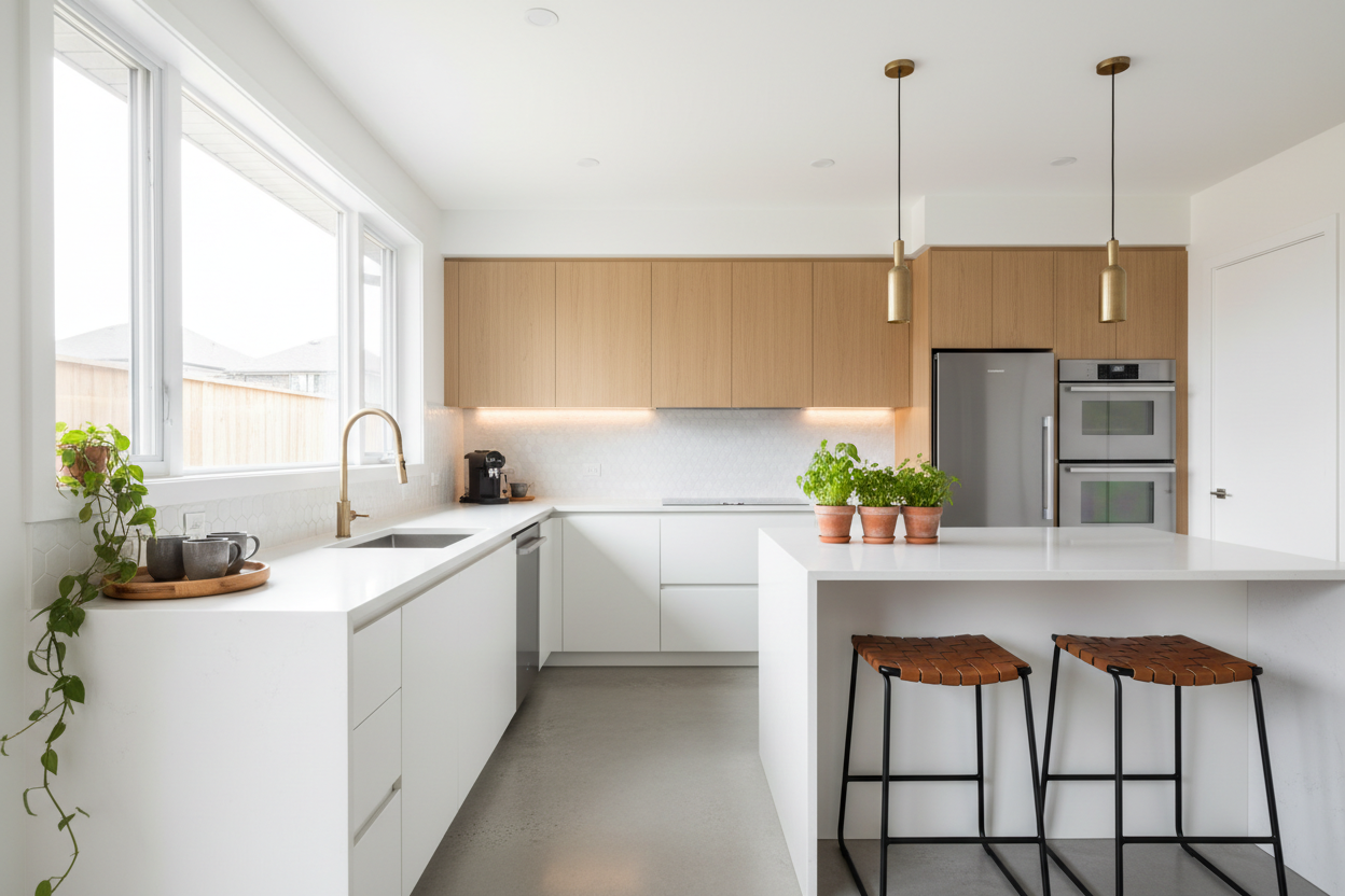 i would like you to generate an image of a home kitchen with an aesthetic look