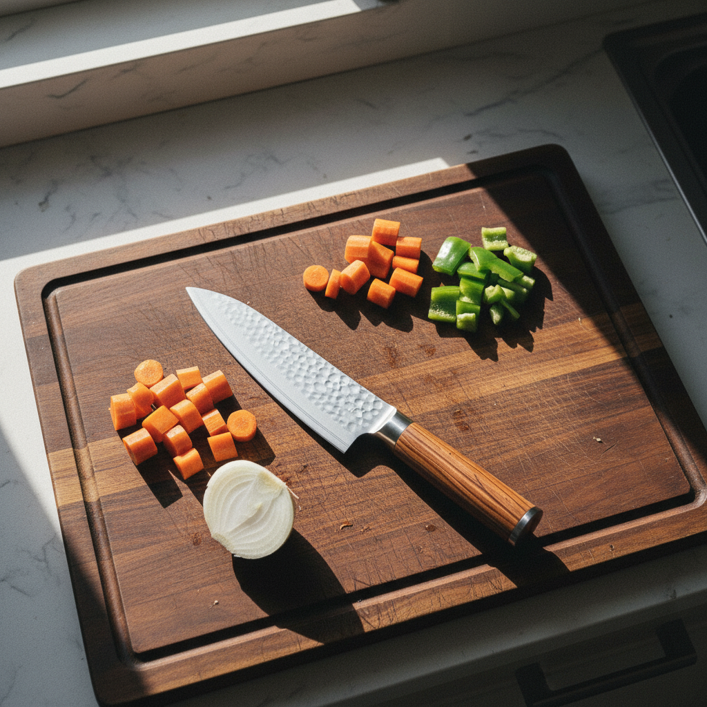 the fact the knife is standing up alone is incredible i would like it realistic like someones taken a photo of it